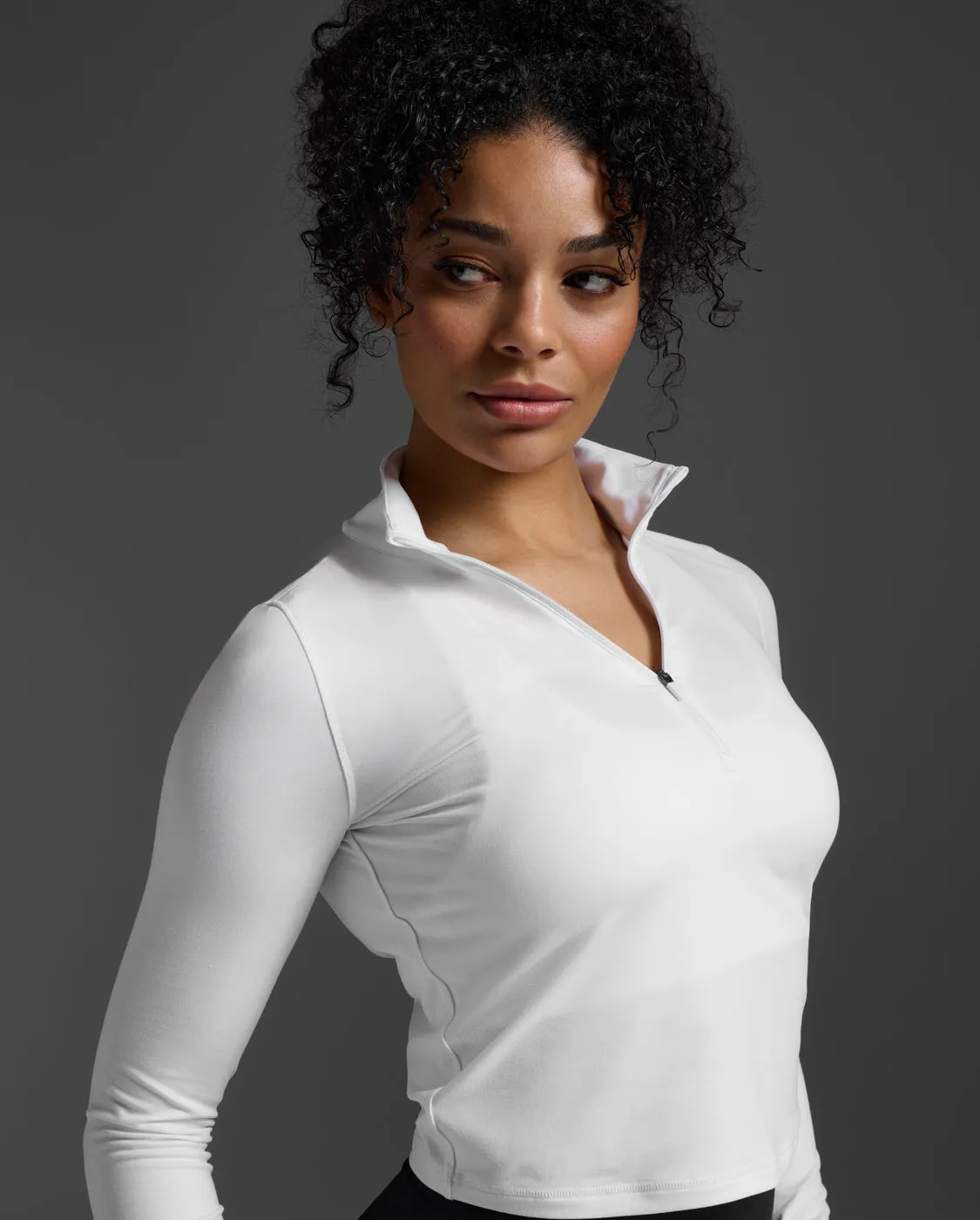 Flex Crop 1/2 Zip Long Sleeve
