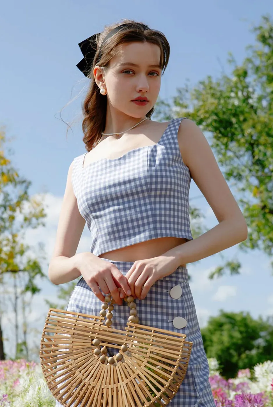 Flynn Two-Piece Set - Blue Gingham