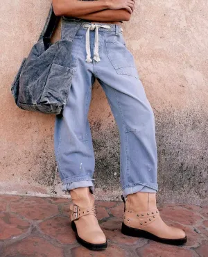 Free People Moxie Barrel Jean in Little Darling
