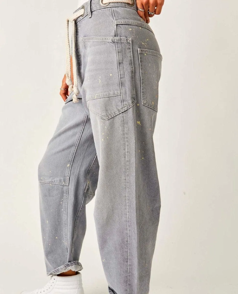 Free People Moxie Barrel Jean in Little Darling