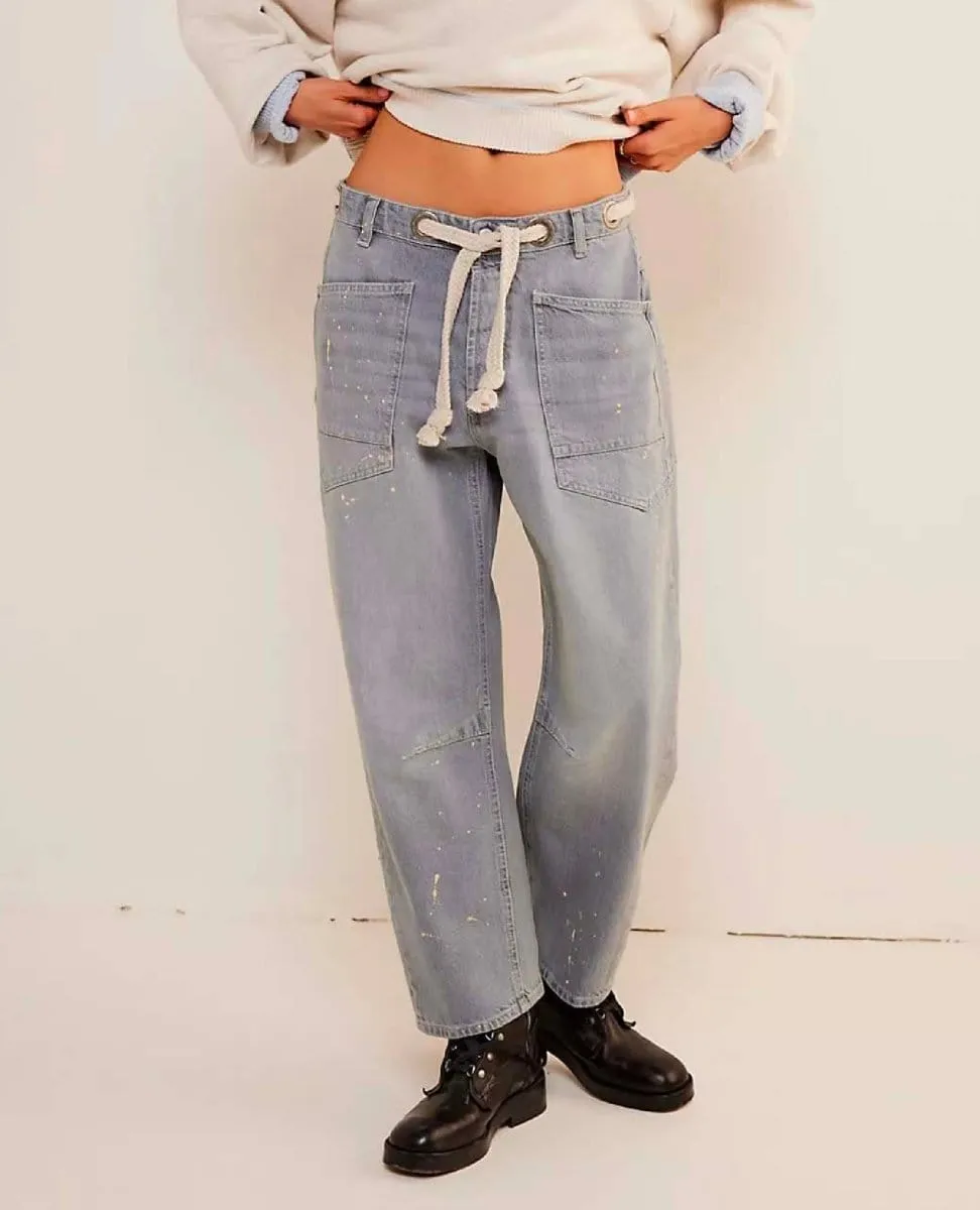 Free People Moxie Barrel Jean in Little Darling