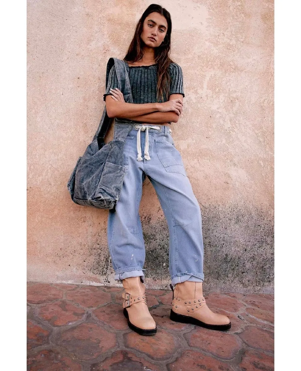 Free People Moxie Barrel Jean in Little Darling
