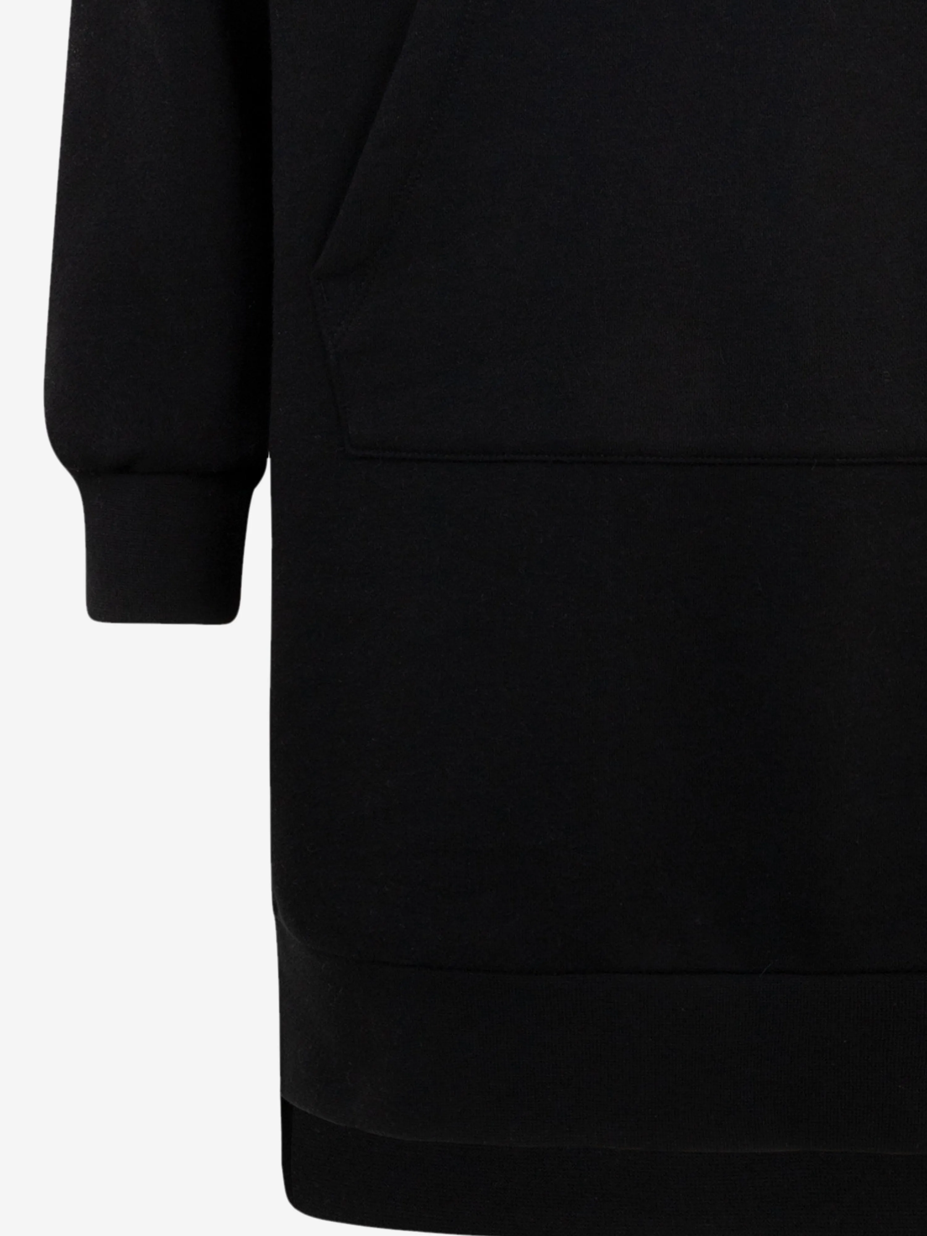 Girls Hooded Sweater Dress in Black