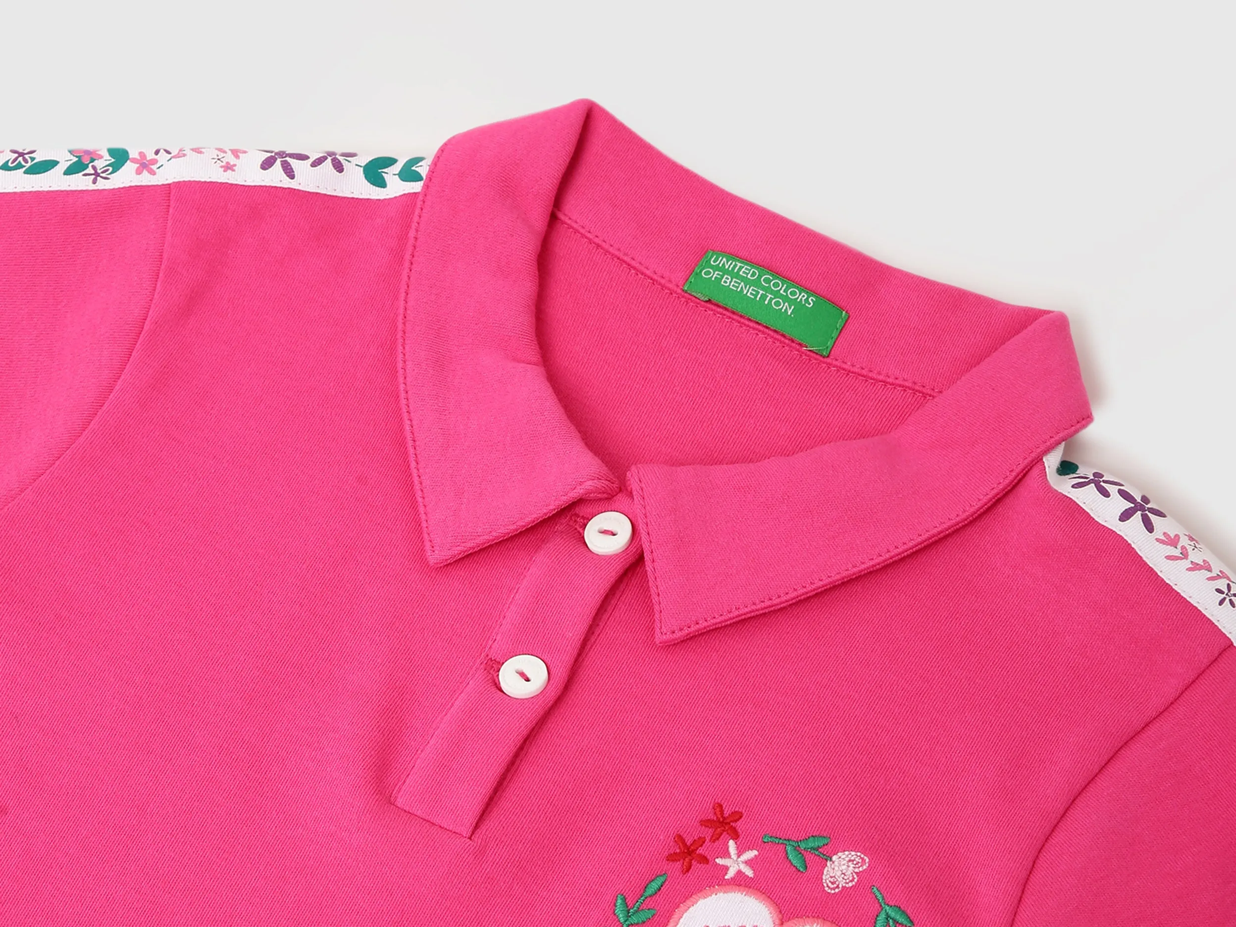 Girls Solid Polo Collar Dress