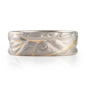 Gold Stratum Guri Bori Twist Ring in Ash Palette