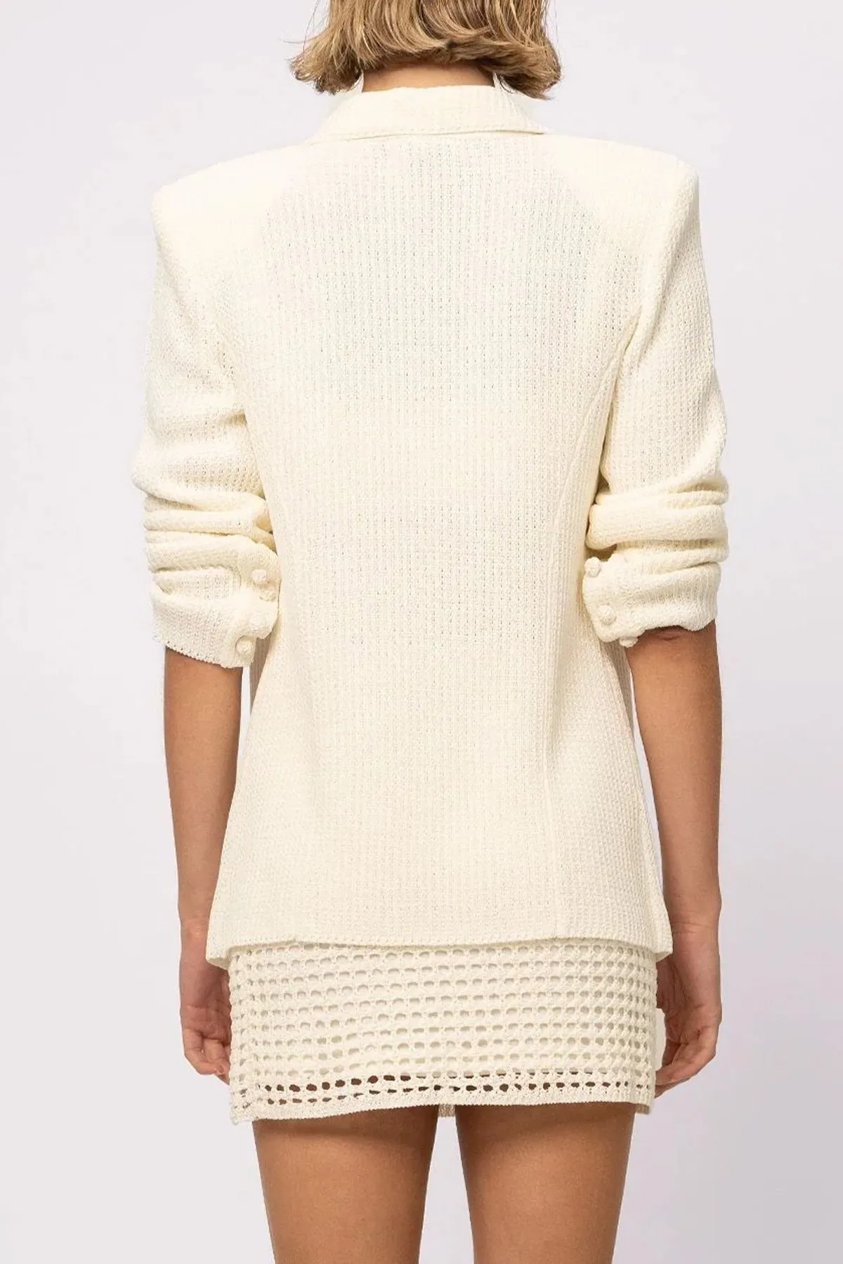 Hanna Knit Blazer in Ivory