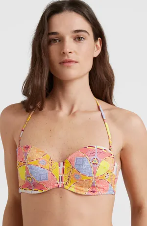 Havaa Bikini Oberteil | Yellow Scarf Print