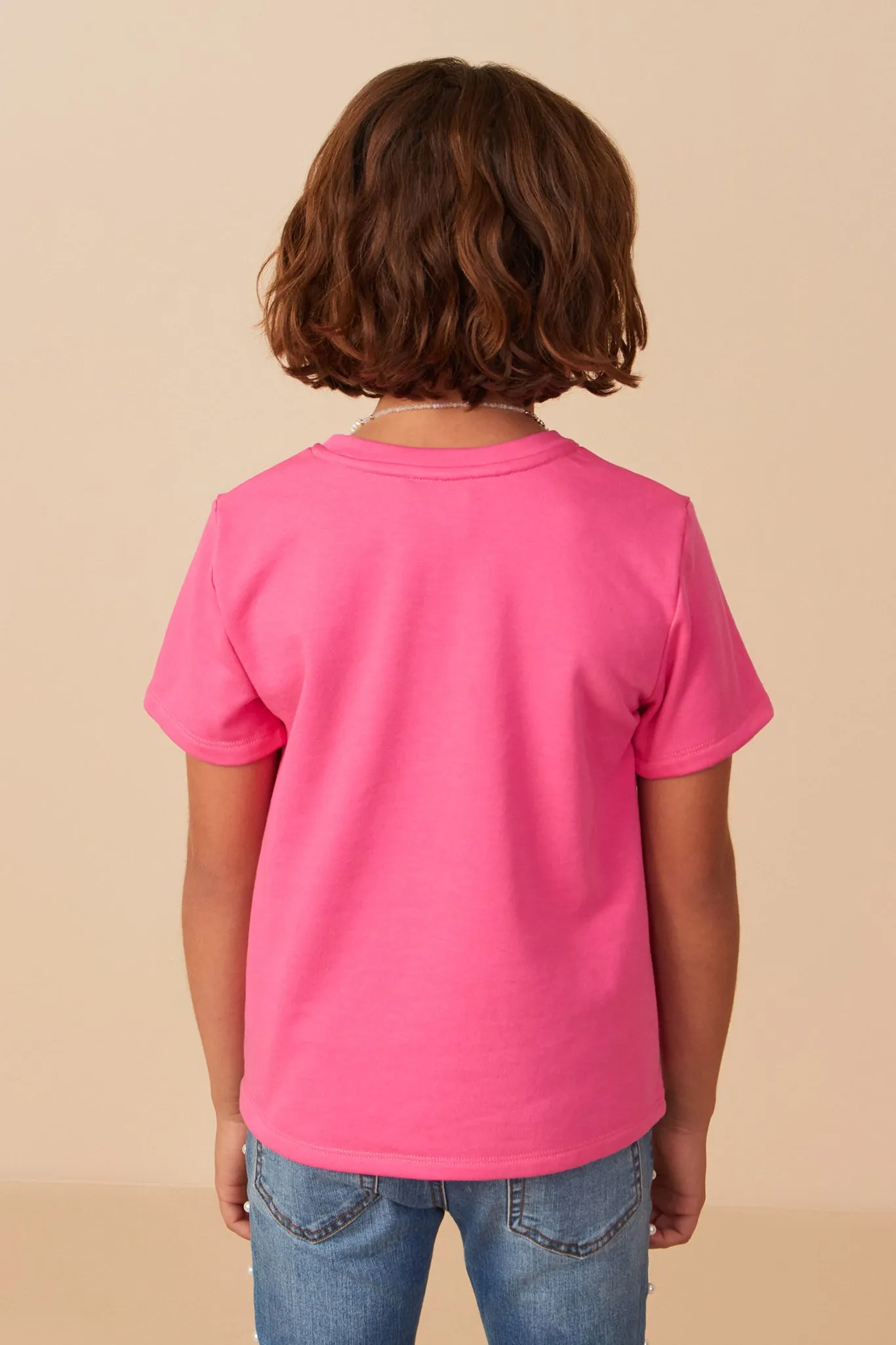 Heart Patch Contrast Band T Shirt