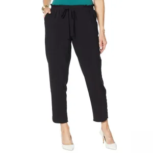 IMAN Women's Boho Chic Tie Waist Ankle Pants With Pockets