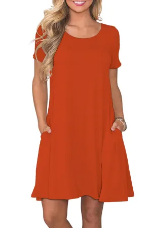 IN STOCK ORANGE DRESS WITH POCKETS LEGGINGS - YOGA - EXCLUSIVE! BATCH 1 (WHOLESALE)