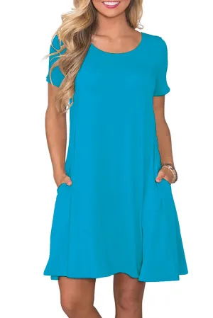 IN STOCK TURQUOISE DRESS WITH POCKETS LEGGINGS - YOGA - EXCLUSIVE! BATCH 1 (WHOLESALE)