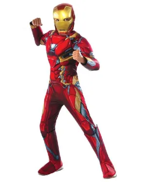 Iron Man Avengers Civil War Marvel Superhero Fancy Dress Boys Costume