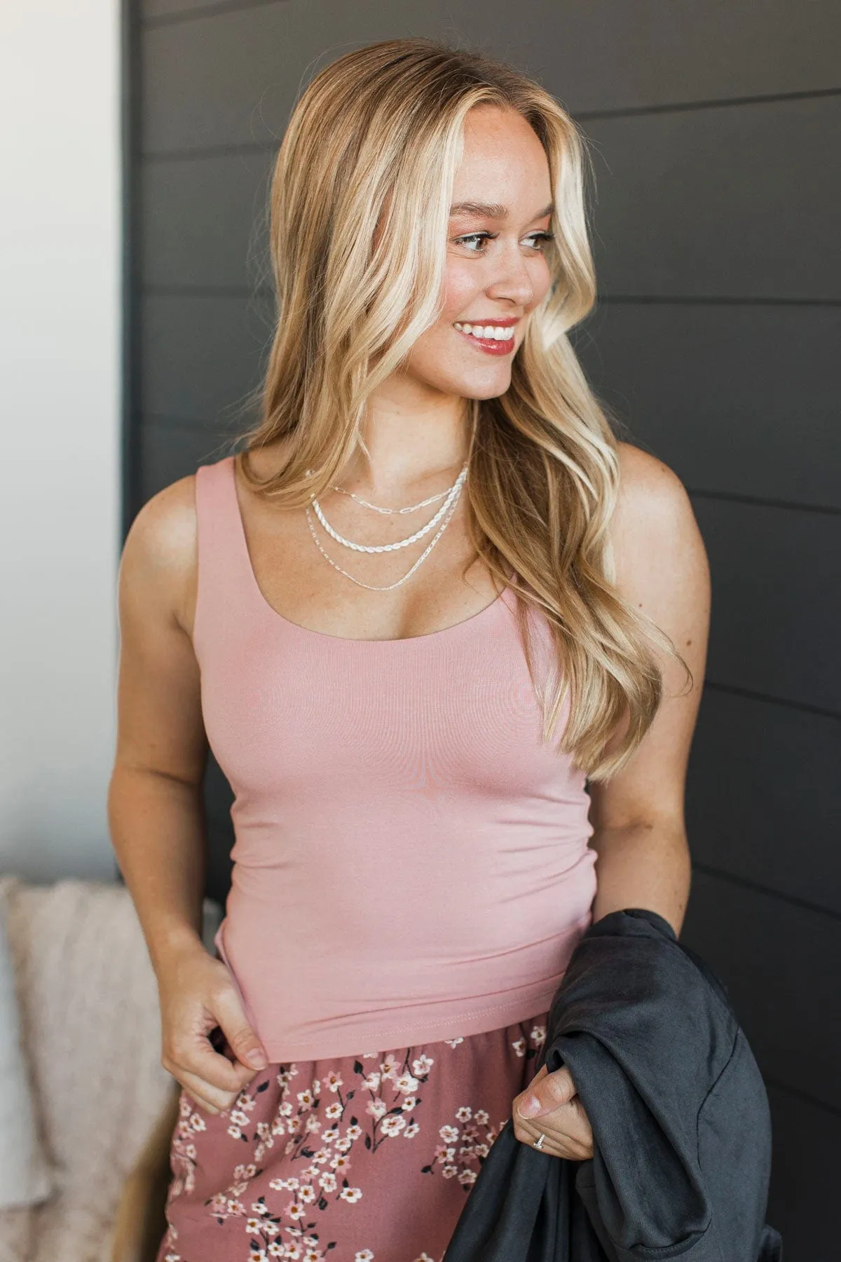 Isn't She Lovely Knit Tank Top- Blush