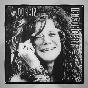 JANIS JOPLIN In Concert Record Cover Art Ceramic Tile Coaster
