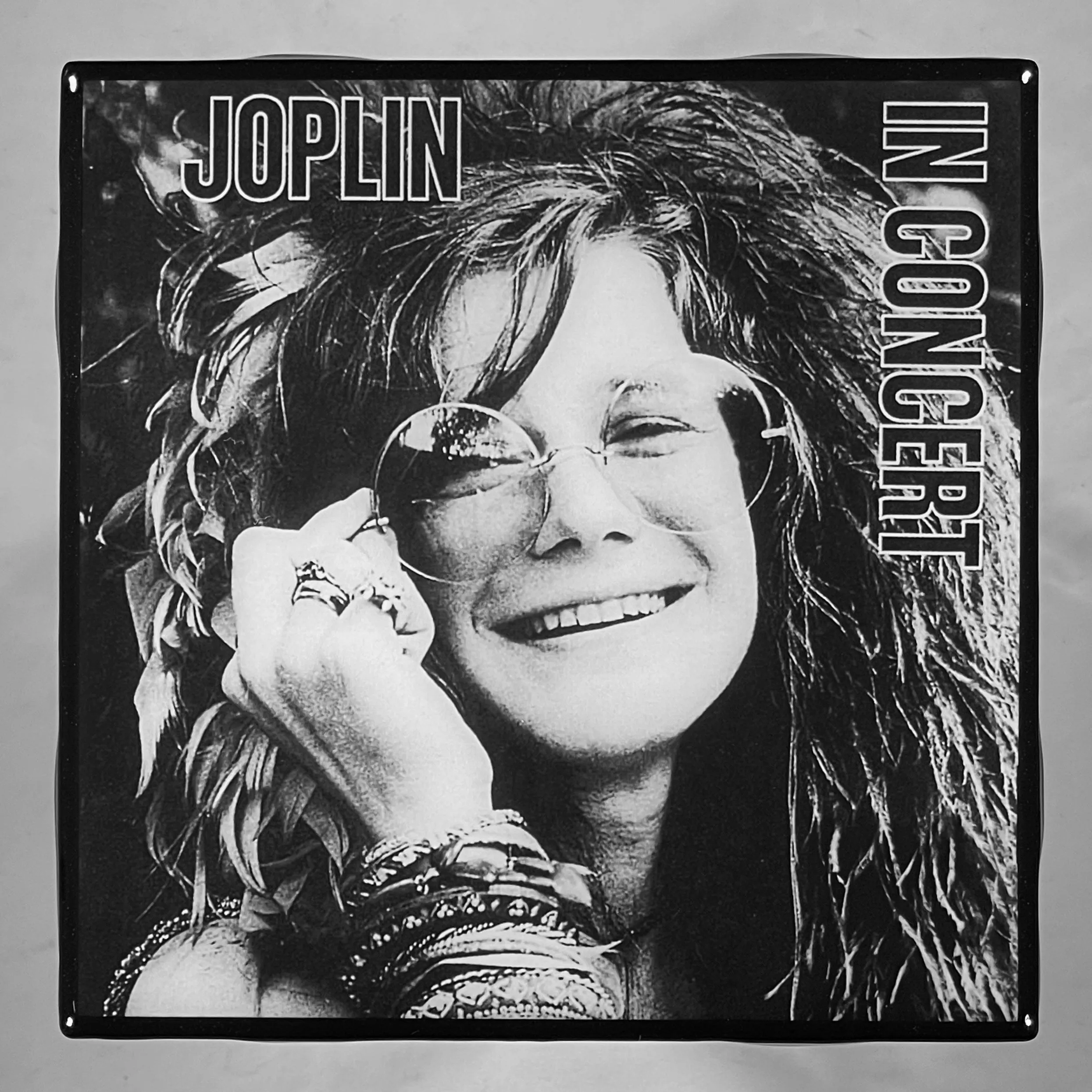 JANIS JOPLIN In Concert Record Cover Art Ceramic Tile Coaster