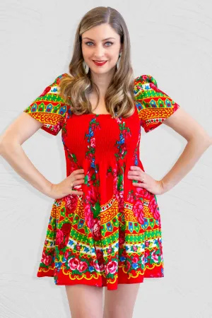 Jessica Red Mini Dress Top