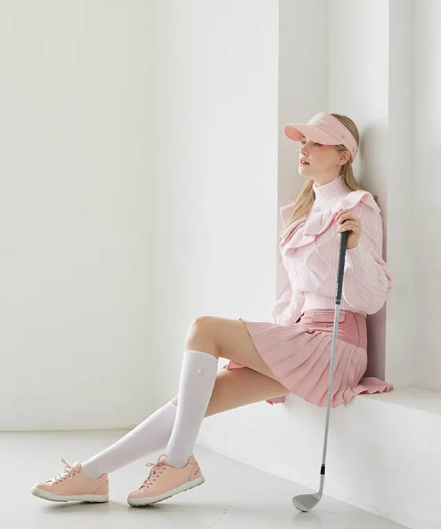 J.Jane Heart Shape Pleats Skirt - Pink