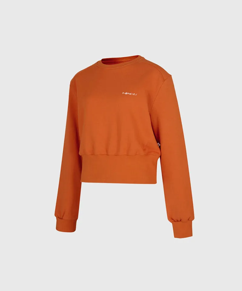 KANDINI Semi-Cropped Sweatshirt - Orange