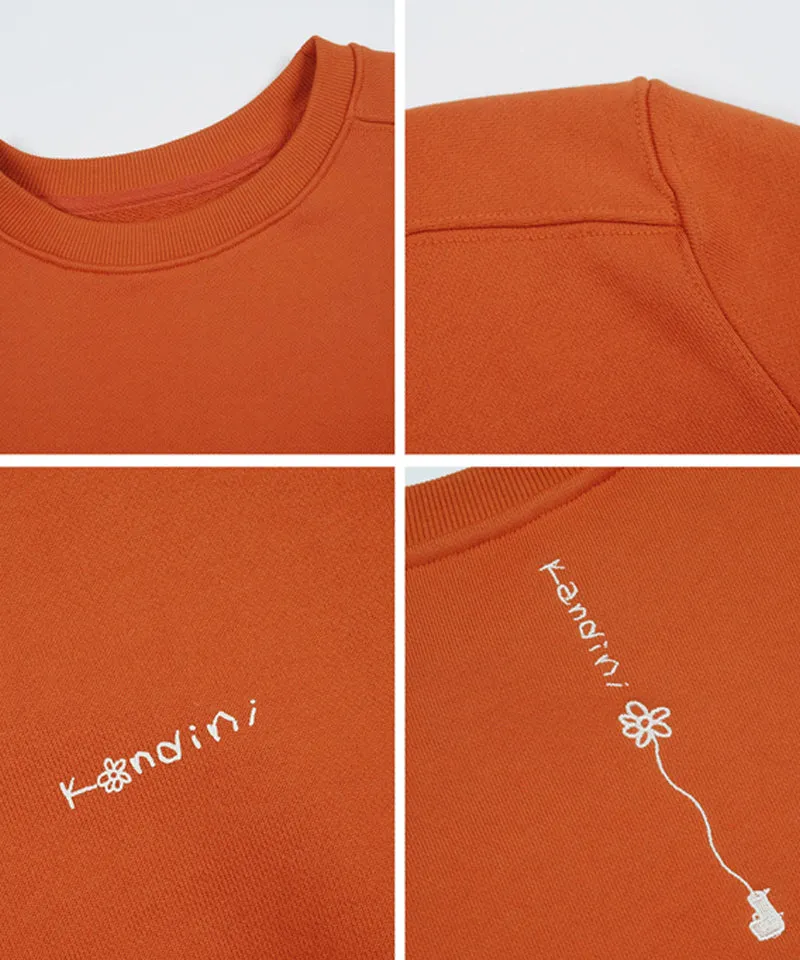 KANDINI Semi-Cropped Sweatshirt - Orange