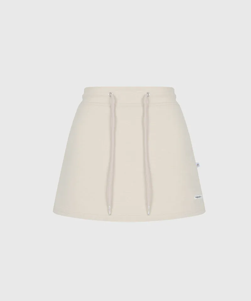 KANDINI Sweat Mini Skirt - Light Beige
