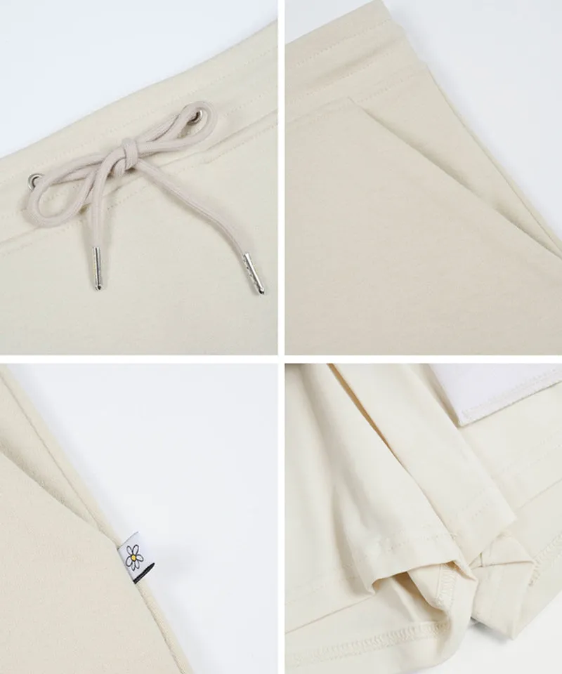 KANDINI Sweat Mini Skirt - Light Beige
