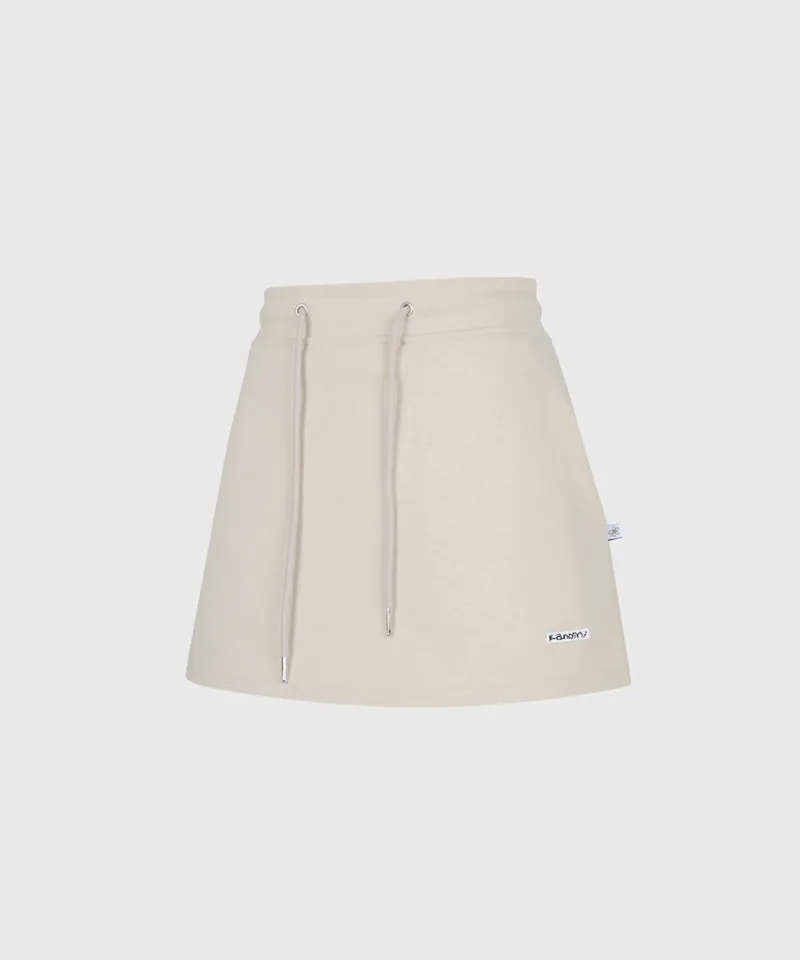 KANDINI Sweat Mini Skirt - Light Beige