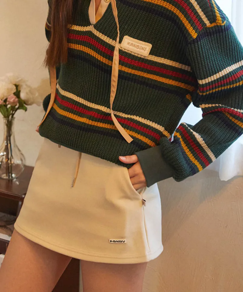 KANDINI Sweat Mini Skirt - Light Beige