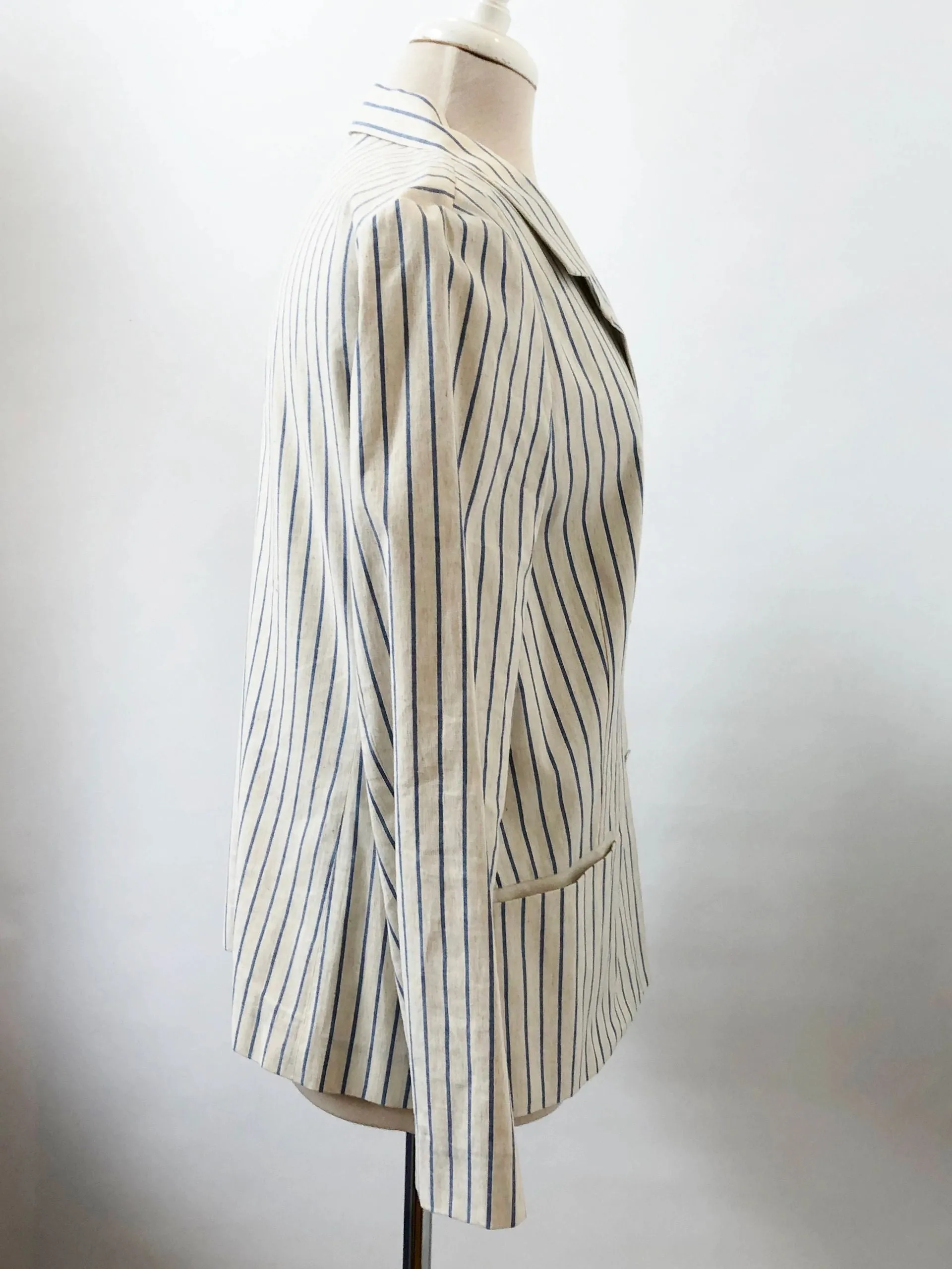 Lafayette 148 Striped Cotton Blazer Size 10