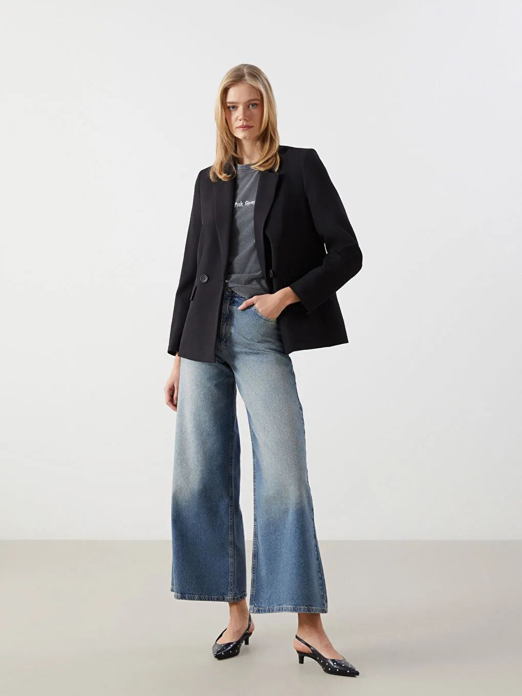 LCW Vision Khaki Women Blazer Jacket