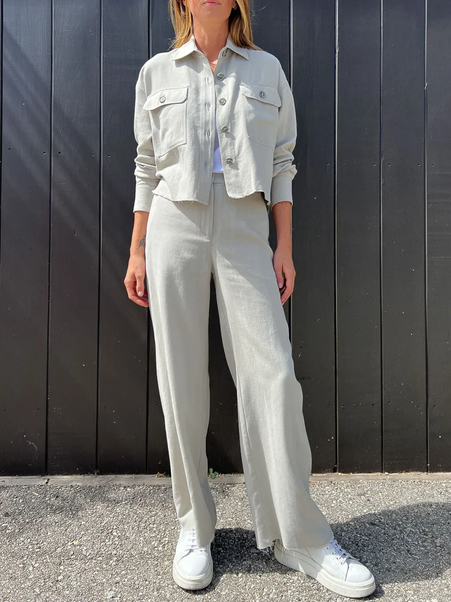 Lenny Shirt in Paperweight Twill - Dove