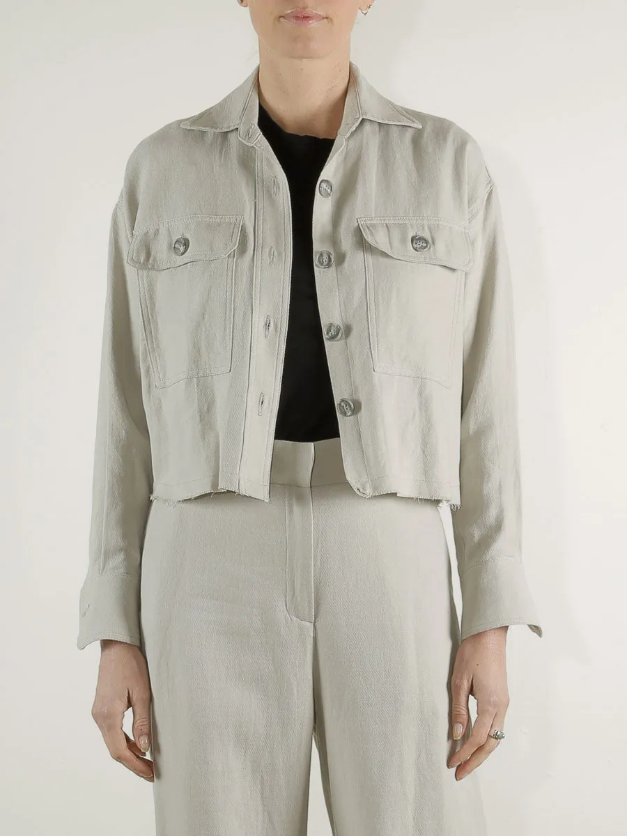 Lenny Shirt in Paperweight Twill - Dove