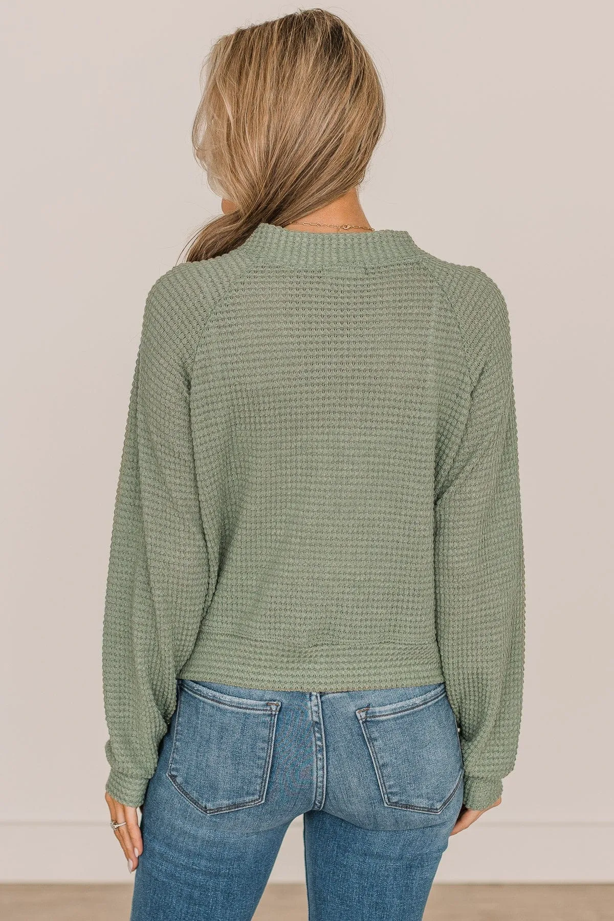 Lifelong Memories Knit Button Cardigan- Sage