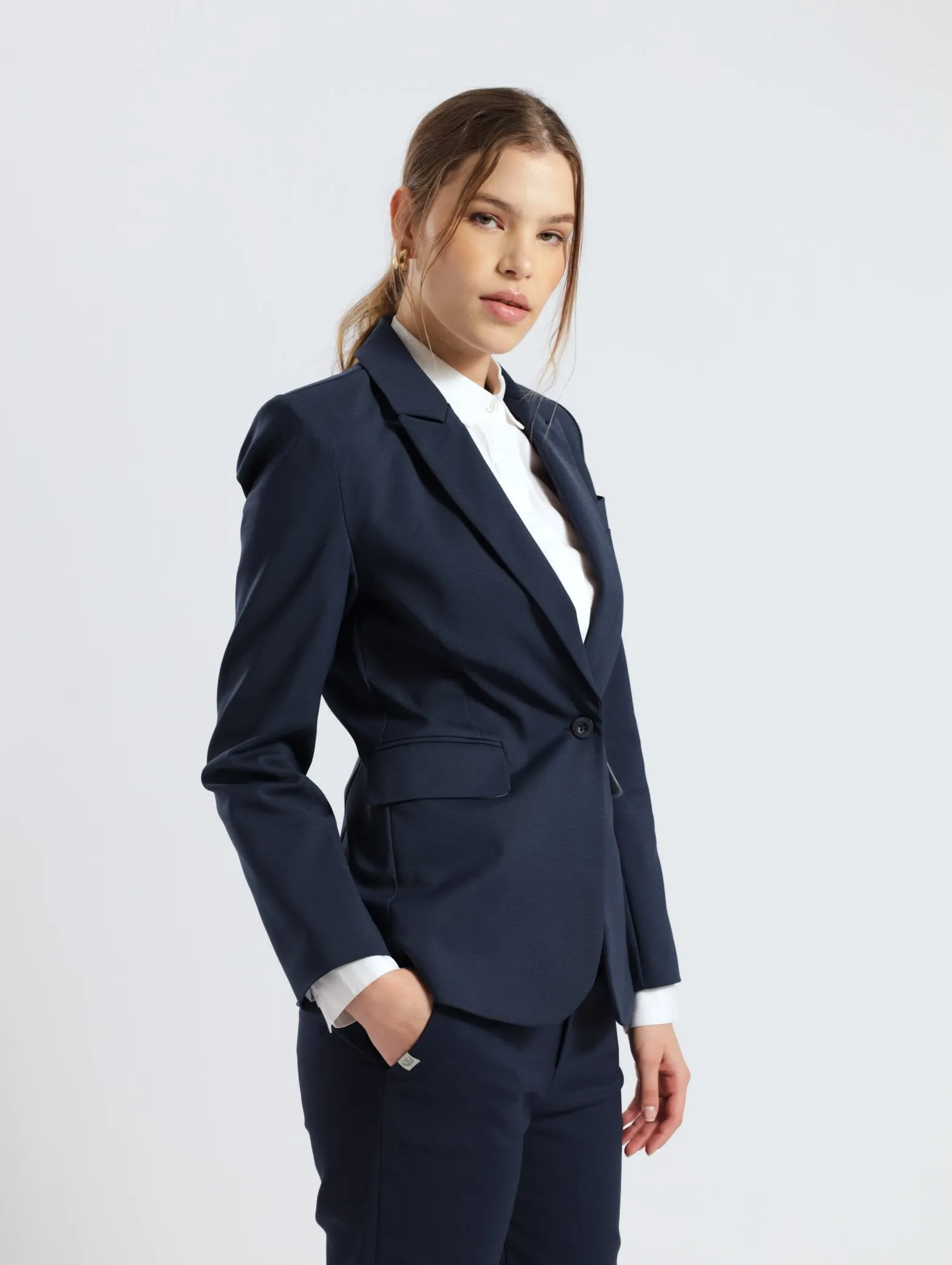 Lined Blazer - Navy