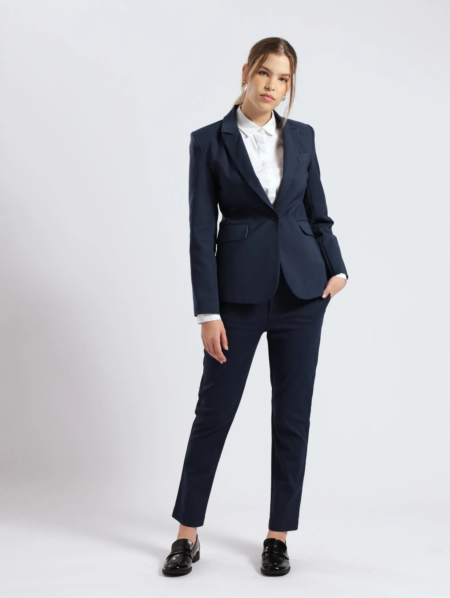 Lined Blazer - Navy