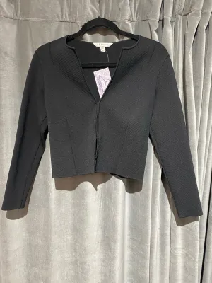 LK Bennett Black Cropped Long Sleeve Knit Cardigan
