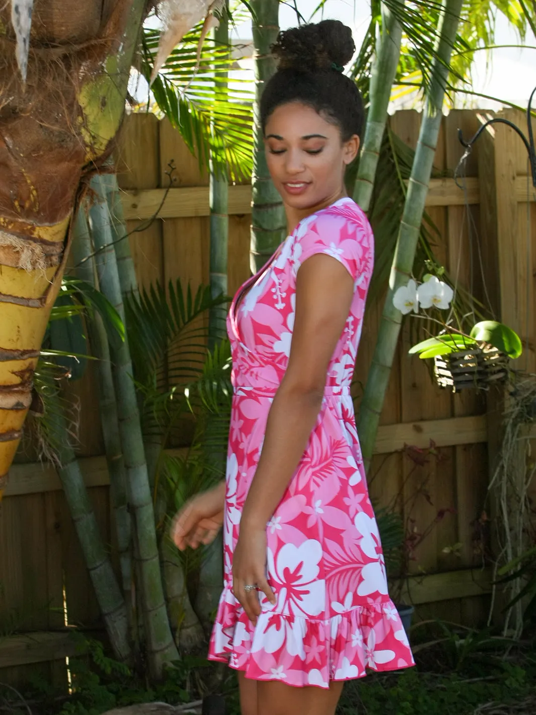 Lola Faux Wrap Dress Laka
