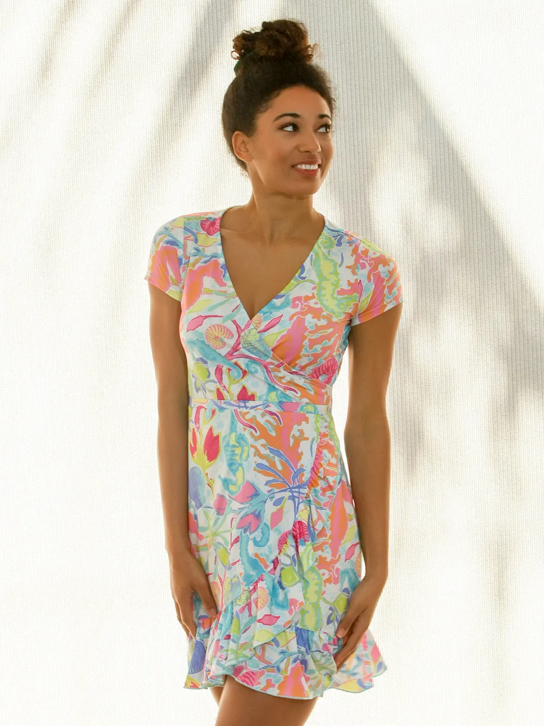 Lola Faux Wrap Dress Moana