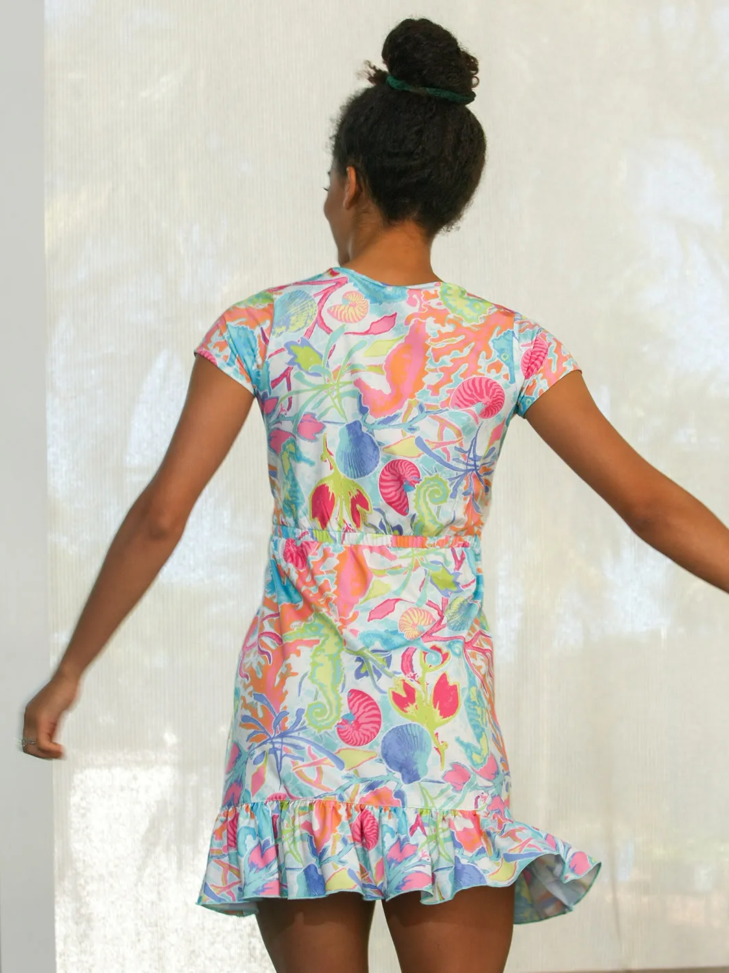 Lola Faux Wrap Dress Moana