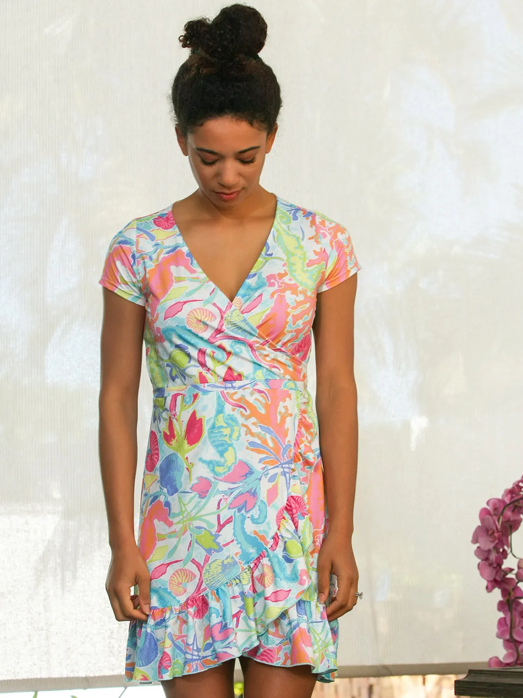 Lola Faux Wrap Dress Moana