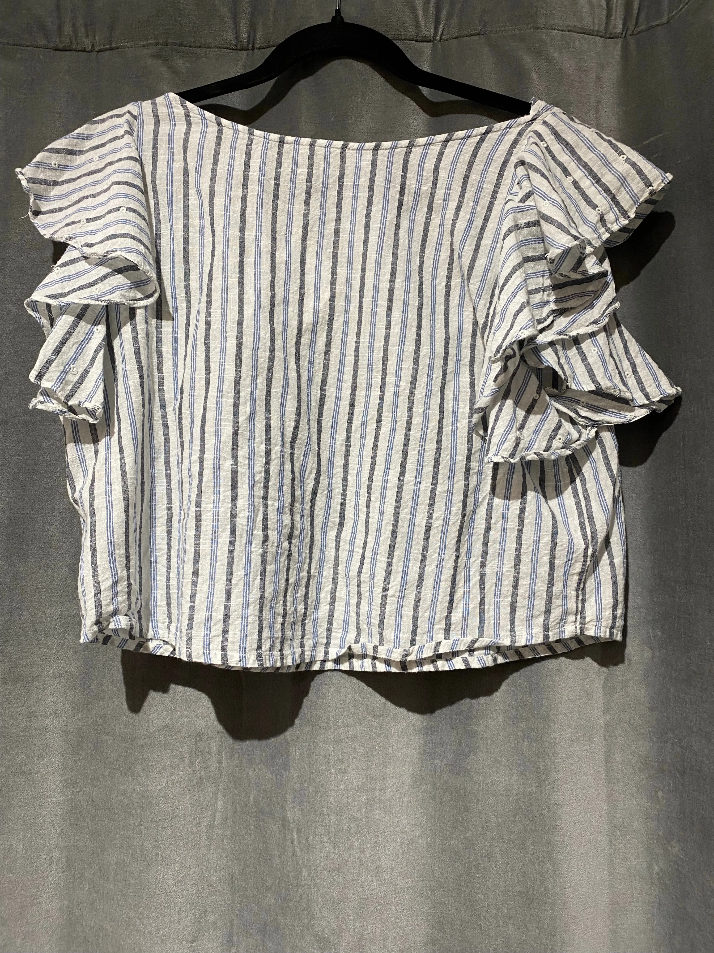 Love Shack Fancy Striped Cropped Top