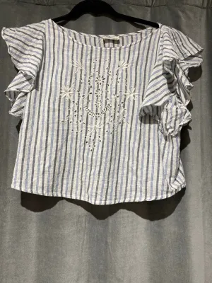 Love Shack Fancy Striped Cropped Top