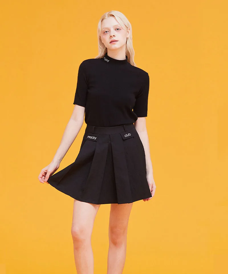 MACKY Golf: Gentle Pleats Skirt - Black