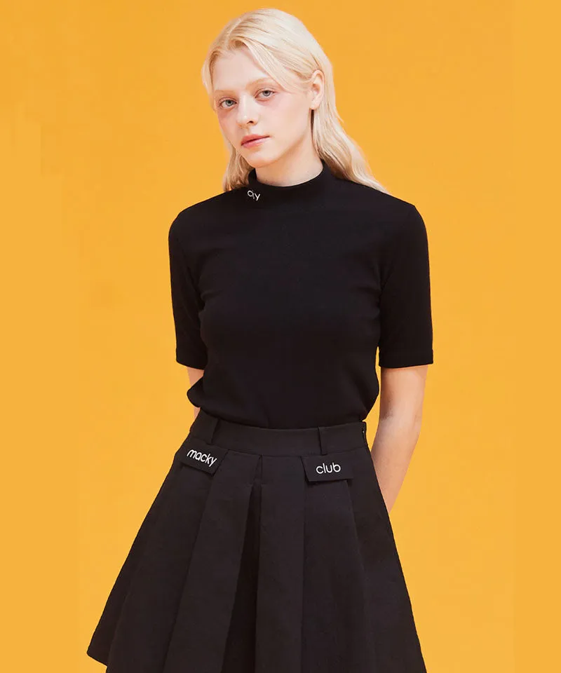 MACKY Golf: Gentle Pleats Skirt - Black