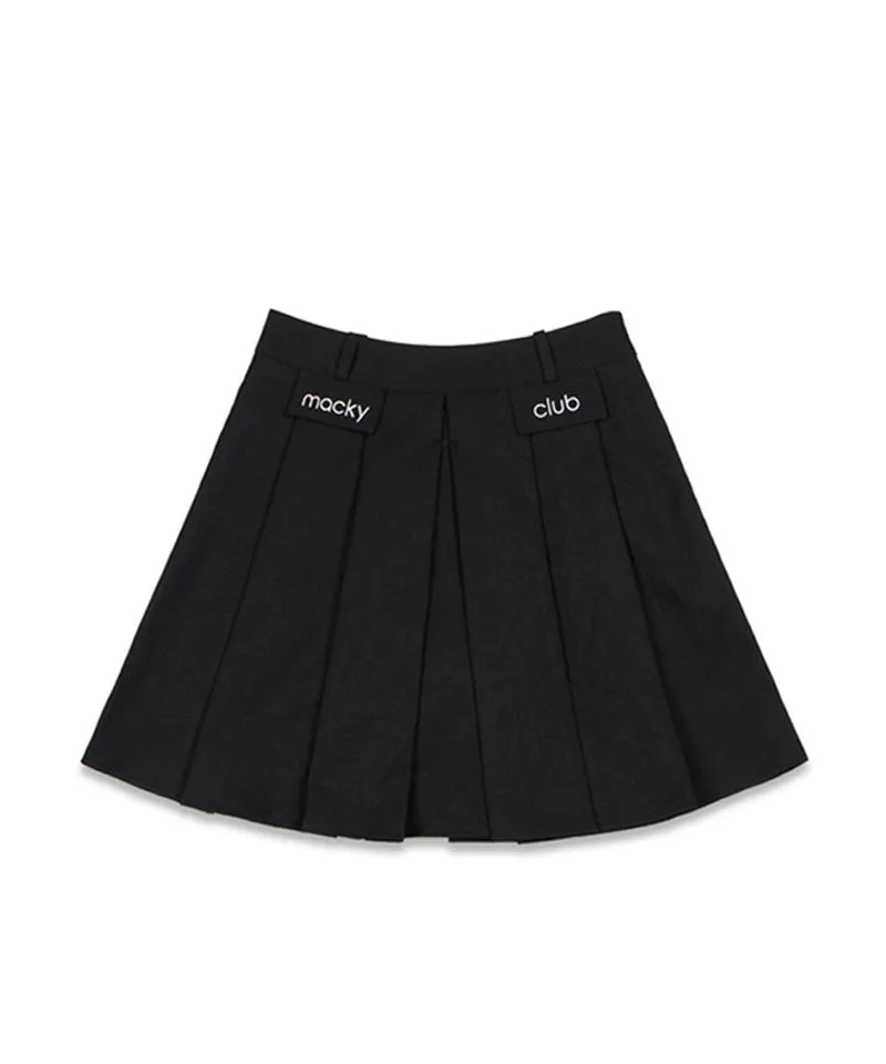 MACKY Golf: Gentle Pleats Skirt - Black