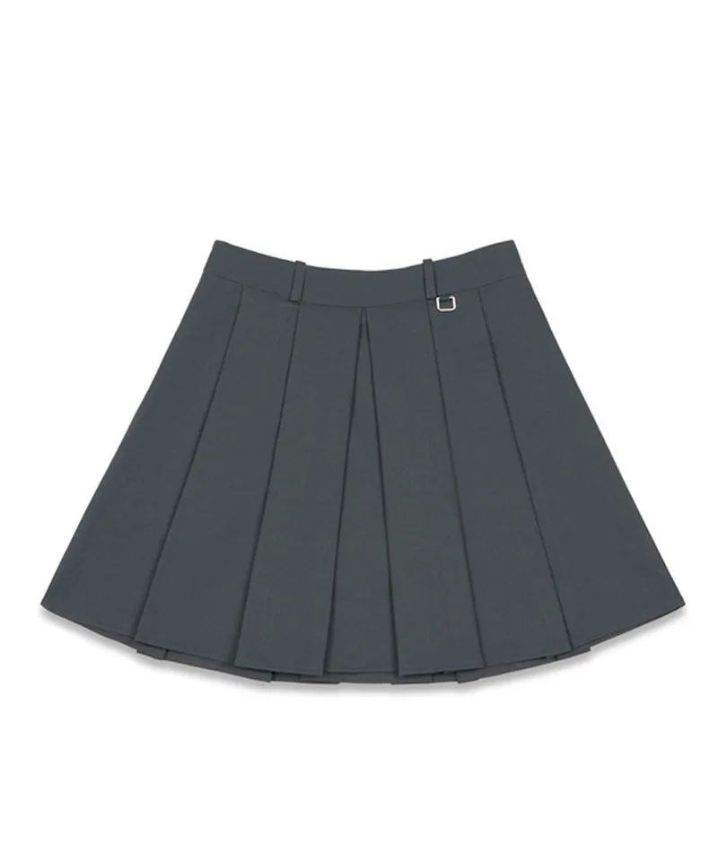 MACKY Golf: Gentle Pleats Skirt - Charcoal