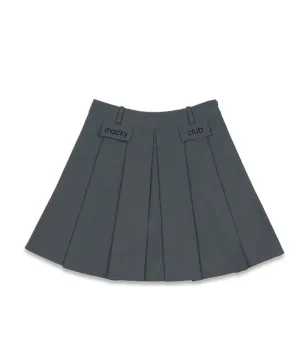 MACKY Golf: Gentle Pleats Skirt - Charcoal