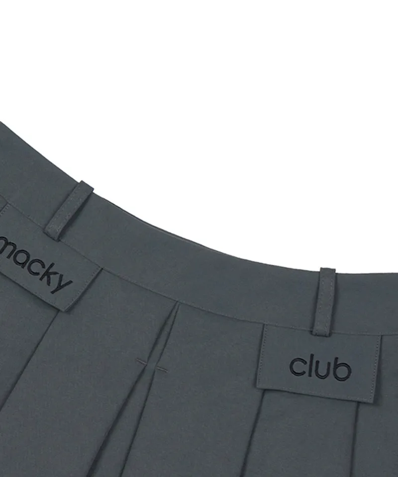 MACKY Golf: Gentle Pleats Skirt - Charcoal