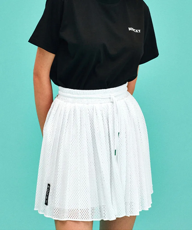 MACKY Golf: Hidden Pleats Skirt - White