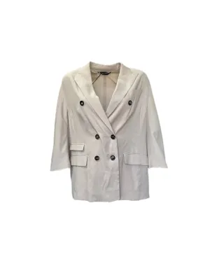 Marina Rinaldi Women's Beige Corner Button Down Blazer NWT
