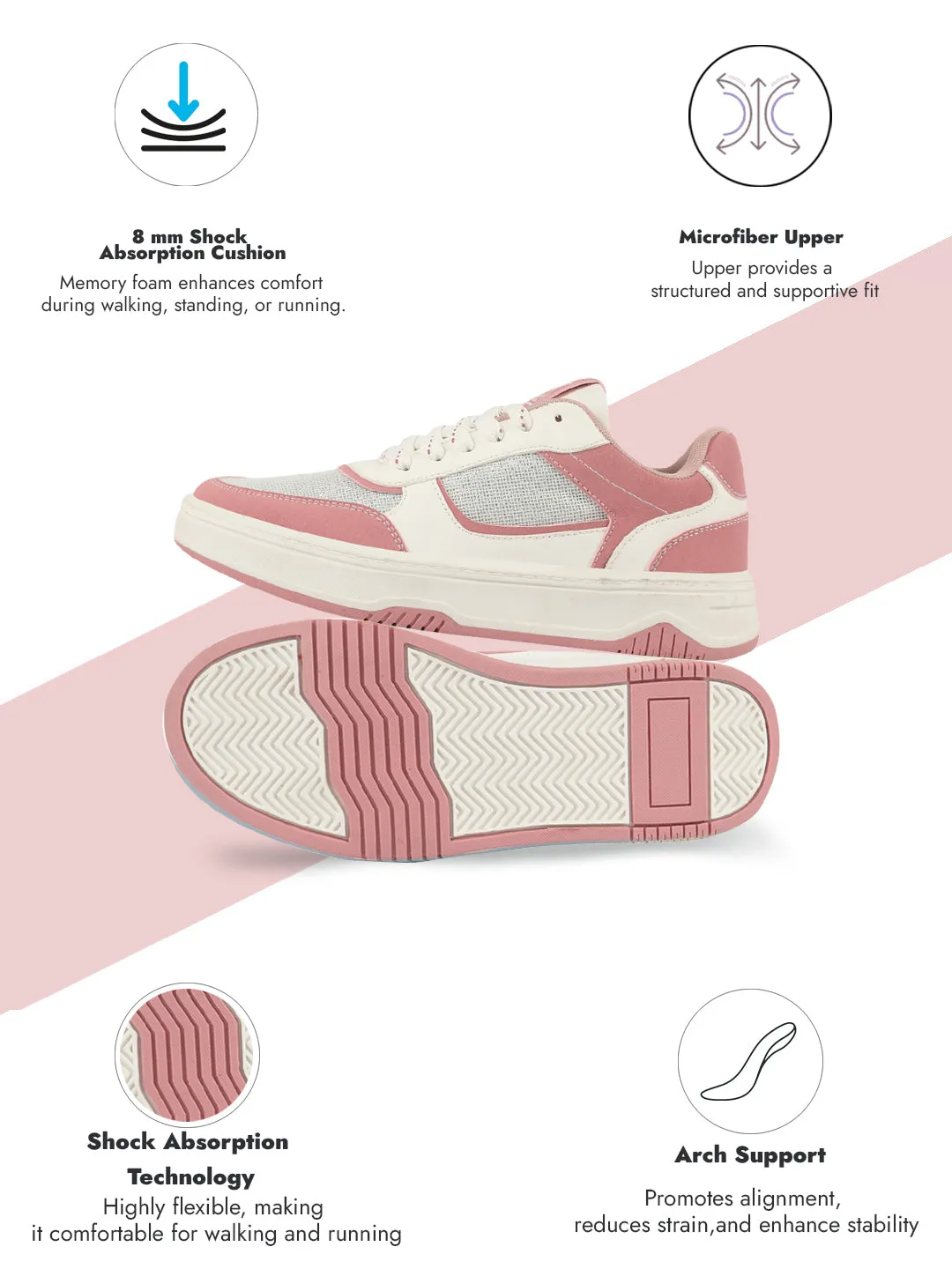 Men Orange Colorblocked Lace Up Sneakers| Sports Running Shoes|Anti-Skid Phylon Sole|Lace-Up Athleisure Shoes|Walking Shoes